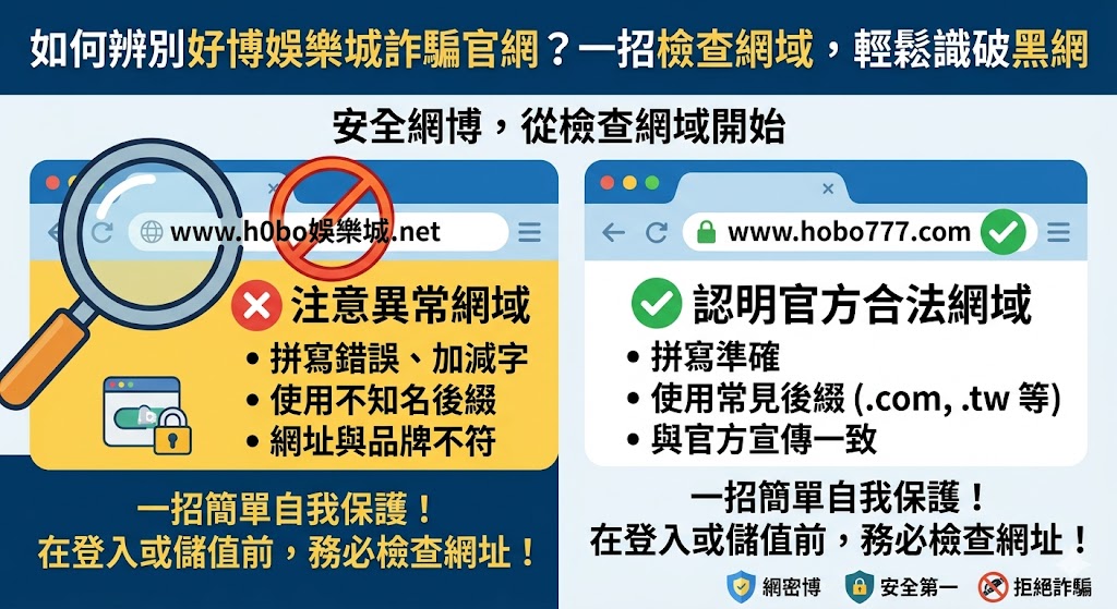 如何辨別好博娛樂城詐騙官網?一招檢查網域,輕鬆識破黑網