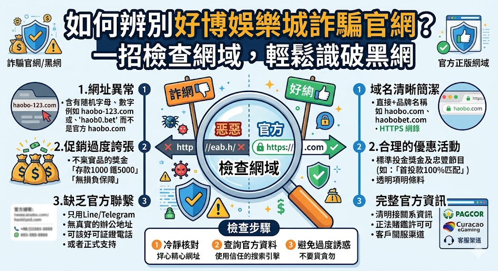 如何辨別好博娛樂城詐騙官網?一招檢查網域,輕鬆識破黑網